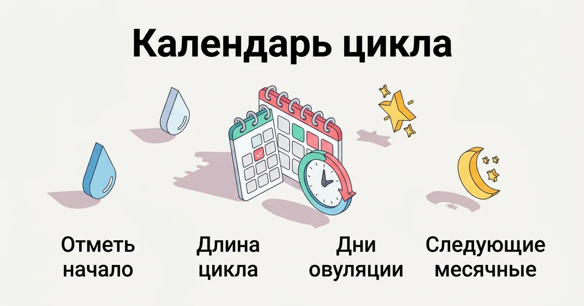 Календарь месячных: рассчитать онлайн цикл и овуляцию