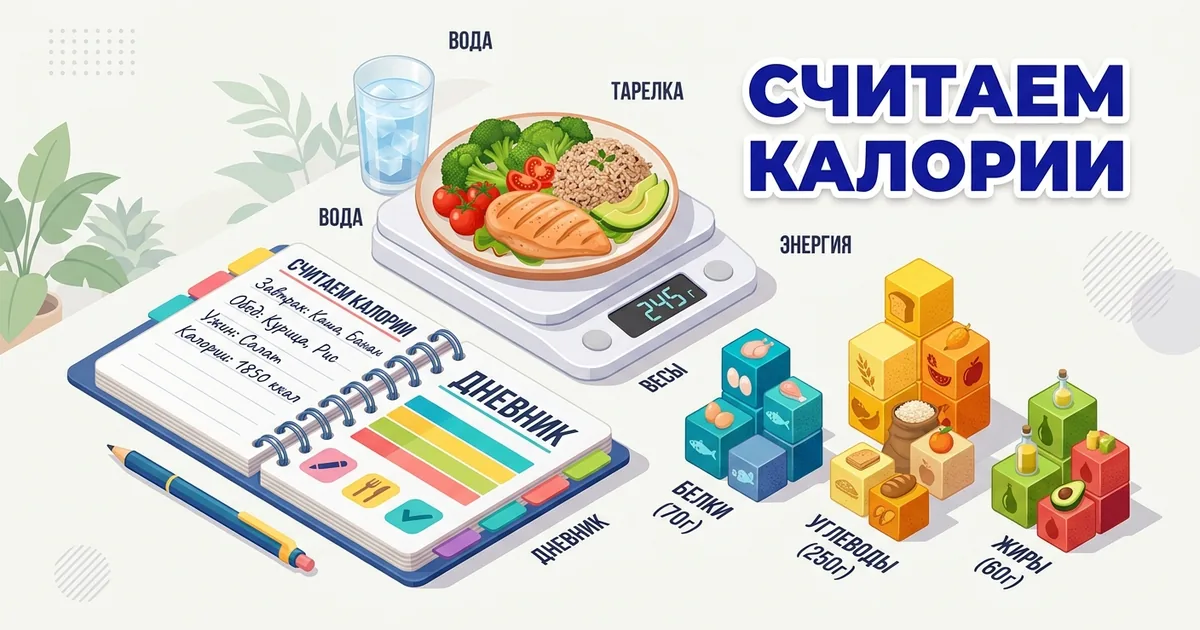 Как считать калории: пошаговый разбор нормы, БЖУ и готовых блюд