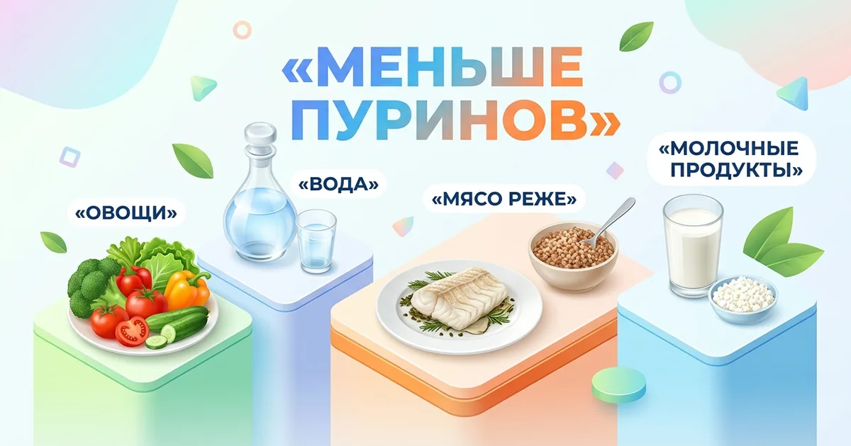 Диета при подагре и повышенной мочевой кислоте: что можно и что ограничить