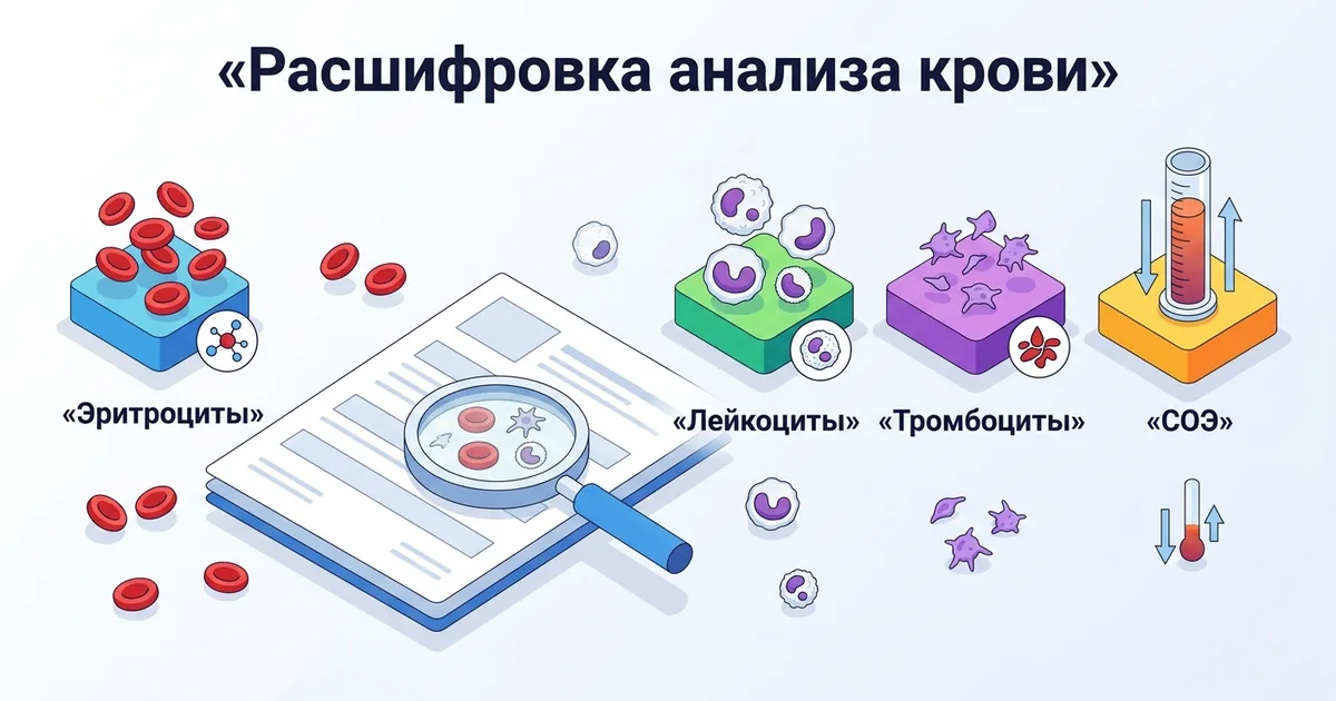 Расшифровка общего анализа крови: что показывают показатели и как их читать